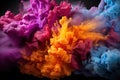 Holi powders forming electric waves, holi festival image download