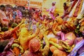 Holi ritual, famous festival of India.