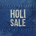 Holi Sale vector paper Words with color Splashes