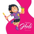 Illustration Of Happy Holi Banner Design