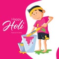 Illustration Of Happy Holi Banner Design