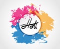 Holi spring festival of colors greeting elements for card design Royalty Free Stock Photo