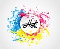 Holi spring festival of colors greeting Royalty Free Stock Photo