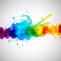 Holi vector background, abstract colorful splash paint blots.