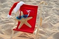 Christmas starfish in beach chair