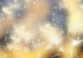 holiday abstract glitter background with blinking stars and fall Royalty Free Stock Photo