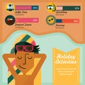 holiday activities infographic. Vector illustration decorative design Royalty Free Stock Photo