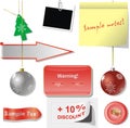 Holiday advertising stickers