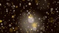 Holiday animation brown magic background with flying sequins.