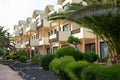 Holiday apartments in the city of Playa Blanca on the Lanzarote island. December 2018 Royalty Free Stock Photo