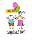 Holiday April 10. Happy Siblings day