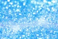 Holiday background with blue bokeh. Abstract background.