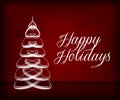 Holiday background. Christmas greeting card template with wishes Happy Holidays. Vector.