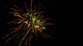 Holiday background with Beautiful single Golden firework