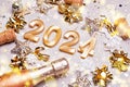 Holiday background Happy New Year 2024. Royalty Free Stock Photo