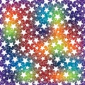 Holiday background. The rainbow blur and the stars