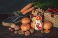 Saint Nicholas gifts and cookies Royalty Free Stock Photo