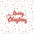 Holiday background with star texture and hand drawn words merry christmas Royalty Free Stock Photo