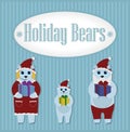 Holiday Bears. Winter. Set