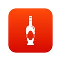 Holiday bottle icon digital red