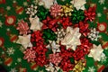 Holiday bows red green white theme horizontal