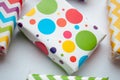 holiday boxes in bright colorful style