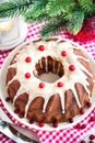 Holiday bundt cake Royalty Free Stock Photo