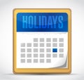Holiday calendar illustration