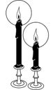 Holiday Candles Illustration