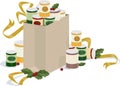 Holiday canned food drive Royalty Free Stock Photo