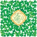 Holiday card with calligraphic words Happy St. Patrick`s Day in