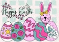 Easter Bunny. Easter Illustration. Easter Poster, Banner, Flyer, Promotion, Sale.