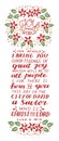 Holiday card, made hand lettering Joy to the World with Bible verse. Royalty Free Stock Photo