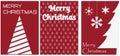 Holiday cards with Marry Christmas, Universal modern artistic templates. copy space