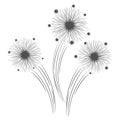 Holiday celebrate firework design icon on white, stock vector illustration Royalty Free Stock Photo