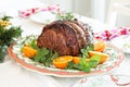 Holiday Christmas beef roast Royalty Free Stock Photo