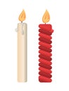 Holiday and Church Candles, Burning Paraffin Icons