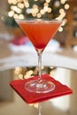 Red Holiday Martini Cocktail