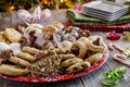 Holiday Cookie Gift Tray with Assorted Baked Goods Royalty Free Stock Photo