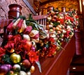 Holiday Decor Bannister Royalty Free Stock Photo