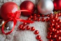 Holiday decor red adorn embellishment ball bead