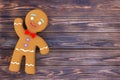 Holiday Decorated Classic Gingerbread Man Cookie. 3d Rendering