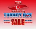 Turkish Republic day, sales, commercial event