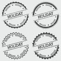 Holiday edition insignia stamp isolated on white.