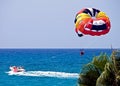 Parasailing in the Sun in the Mediterranean