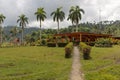 Holiday facilities with palms for native citizens in national park alejandro de humboldt near baracoa - cuba Royalty Free Stock Photo