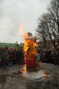 On the holiday of farewell to winter they burned the effigy of Maslenitsa