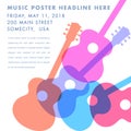 Holiday festive music poster template