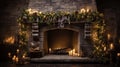 holiday fireplace garland