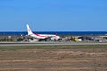 Air Algeria By The Sea At Alicante Airport Royalty Free Stock Photo